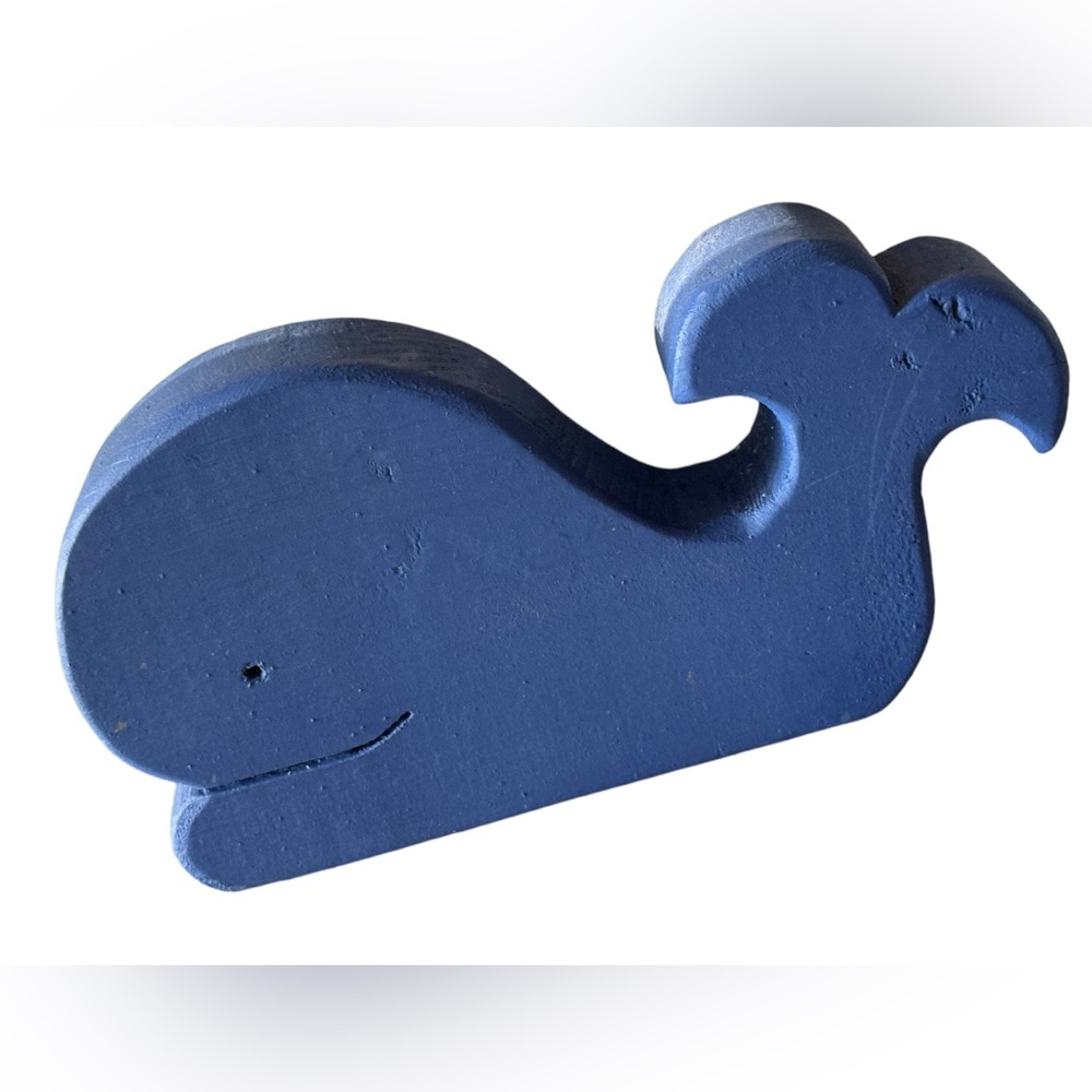 Wooden blue whale Home decor Baby’s nursery room
